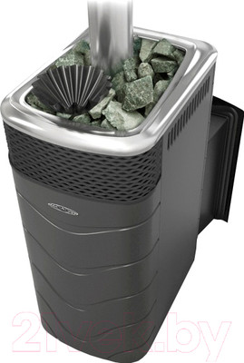 Печь-каменка ТМФ Гейзер XXL 2017 Inox Витра (антрацит, ЗК)