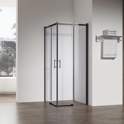 Душевой уголок Veconi 120x80x195 / RV50B-12080-01-C8 (стекло прозрачное/черный)