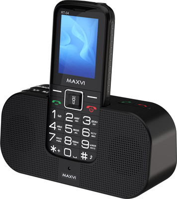 Мобильный телефон Maxvi RT-04 с док-станцией (черный)