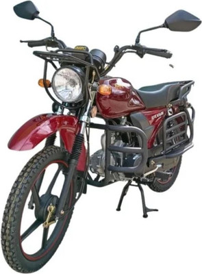 Мопед ХОРС Альфа С фигурным баком (бордовый)