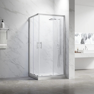 Душевой уголок Veconi 100x80x190 / RV27CH-10080-01-C8 (стекло прозрачное/хром)