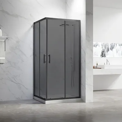 Душевой уголок Veconi 90x90x190 / RV27B-9090-05-C8 (стекло тонированное/черный)