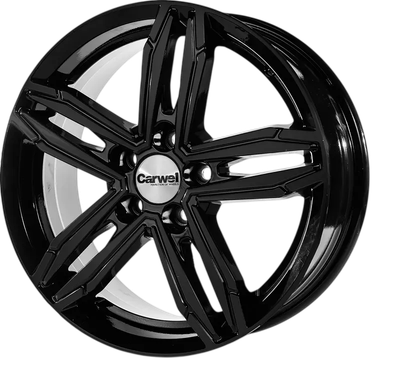Литой диск Carwel Нева 16x6.5" 5x108мм DIA 63.35мм ET 50мм BK