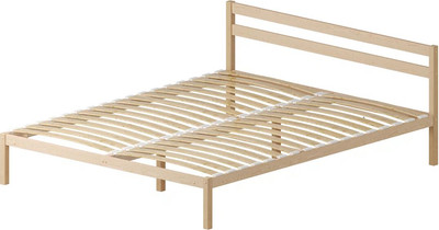 Двуспальная кровать Домаклево  Акация 180x190+С1+С2 (натуральный)