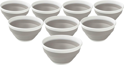 Складная миска Berossi Compact / ИК 22365000 (8шт, дымчато-серый)