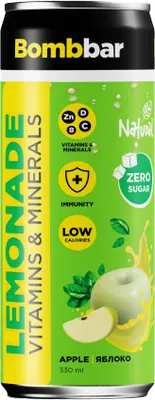 Энергетический напиток Bombbar Vitamins & Minerals Яблоко (12x330мл)