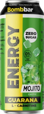 Энергетический напиток Bombbar С гуараной Mojito Energy (12x450мл)
