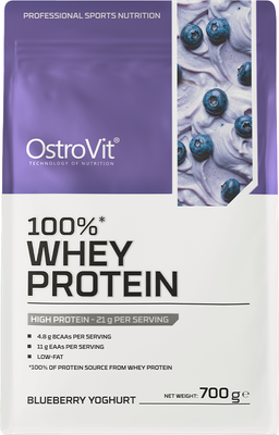 Протеин OstroVit 100% Whey Protein (700г, голубика-йогурт)