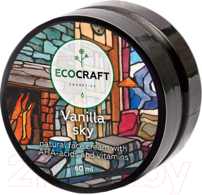 Крем для лица EcoCraft Ванильное небо с витаминами и АНА-кислотами с лифтинг-эффектом (60мл)