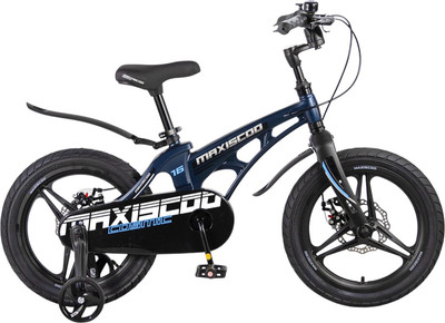 Детский велосипед Maxiscoo Cosmic 16 2026 / MSC-C1652D (синий матовый, разобранный, в коробке)