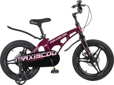 Детский велосипед Maxiscoo Cosmic 16 2026 / MSC-C1656D (розовый глянцевый, разобранный, в коробке)