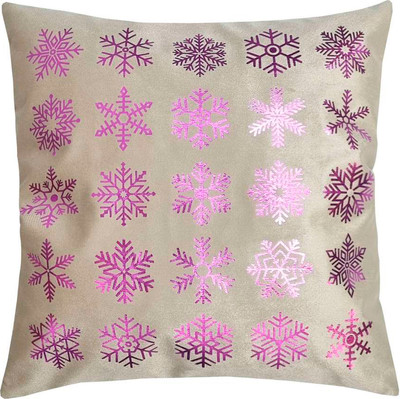 Наволочка декоративная MATEX Xmas Snowflakes / 39-020 (кофейный/розовый/светло-бежевый)