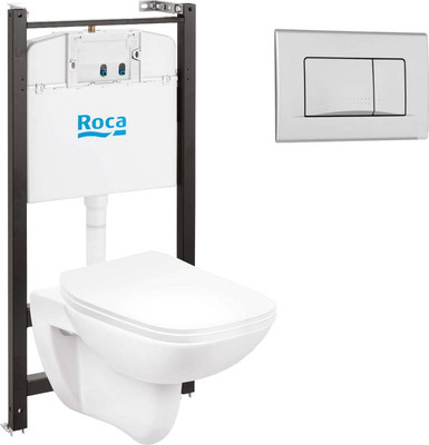 Инсталляция с унитазом подвесным Roca Debba 893104970 + 8901130B2 (с кнопкой)