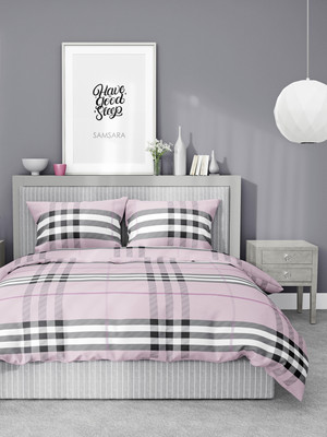 Комплект постельного белья Samsara 2сп Burberry Home (простыня на резинке, розовый)