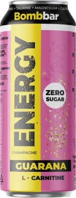 Энергетический напиток Bombbar С Гуараной и L-Карнитином (шампанское, 12x450мл)