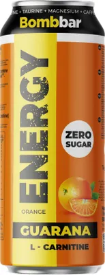 Энергетический напиток Bombbar С Гуараной и L-Карнитином (апельсин, 12x450мл)