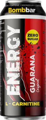 Энергетический напиток Bombbar С Гуараной и L-Карнитином (оригинальный, 12x450мл)