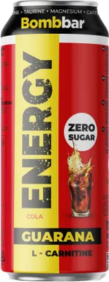 Энергетический напиток Bombbar С Гуараной и L-Карнитином (кола, 12x450мл)