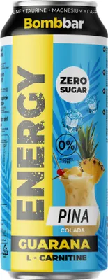 Энергетический напиток Bombbar С Гуараной и L-Карнитином (пина колада , 12x450мл)