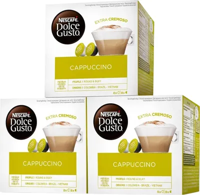 Кофе в капсулах Nescafe Dolce Gusto Cappuccino 186.4г (3x16шт)
