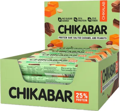 Набор протеиновых батончиков Chikalab С Арахисом (20x60г)