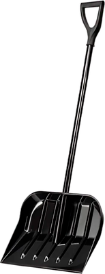 Лопата для уборки снега Агропромцепи Поликарбонатная с черенком 46x40 (черный)