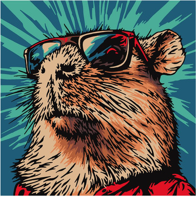 Картина по номерам Lori Крутая капибара / Ркн-144