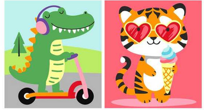 Картина по номерам Lori Летнее приключение / Ркн-138 (2шт)