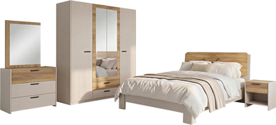 Комплект мебели для спальни Кастанье Агата-4 (кашемир/дуб крафт)