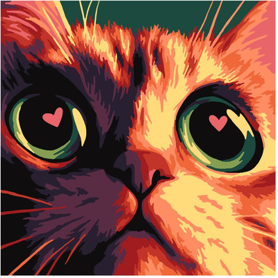 Картина по номерам Lori Кото-любовь / Ркн-143