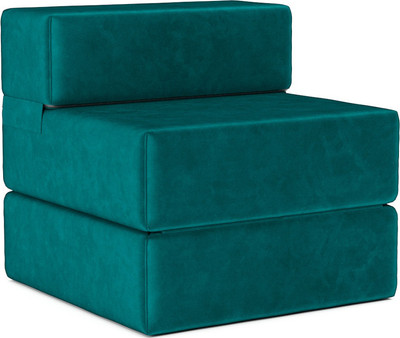 Бескаркасное кресло-кровать Mebel-Ars Алерия (бархат сине-зеленый Star Velvet 43 Black Green)