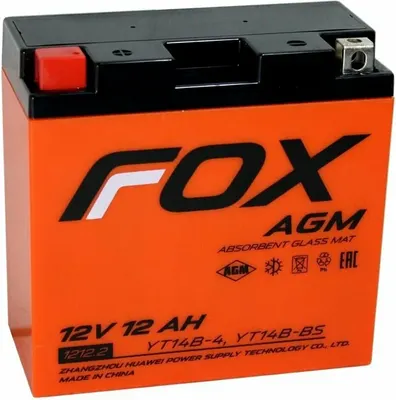 Мотоаккумулятор FoX (1) YT14B-BS 155A / FOX 1212.2 (12 А/ч)