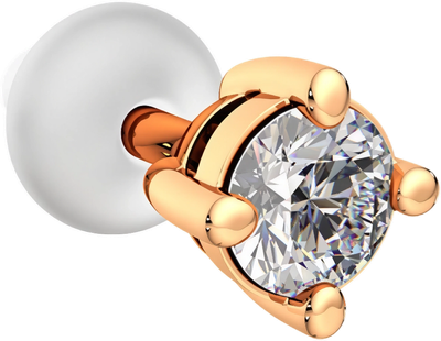 Моносерьга из розового золота ZORKA 3101825S.9K.R (с фианитом)