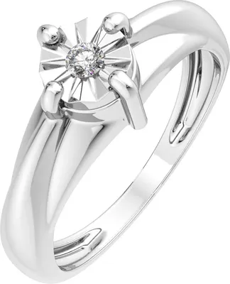 Кольцо из серебра ZORKA 02D0001 (р.19.5, с бриллиантом)