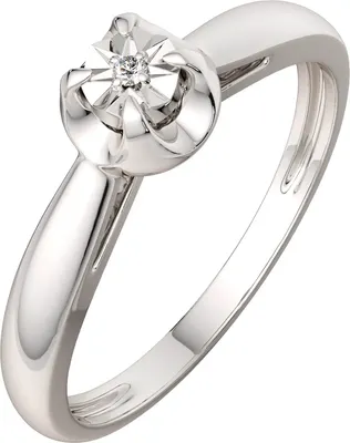 Кольцо из серебра ZORKA 02D0021 (р.18, с бриллиантом)