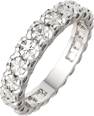 Кольцо из серебра ZORKA 02D0051 (р.18, с бриллиантом)