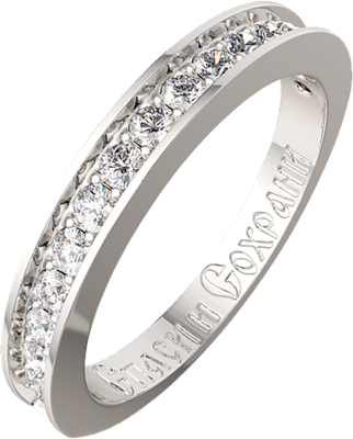 Кольцо венчальное из серебра ZORKA 0210245.REL (р.16, с фианитами)