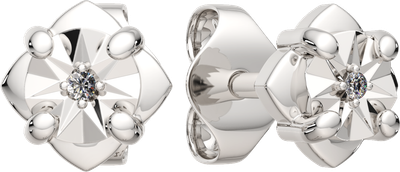 Серьги из серебра ZORKA 03D0135 (с бриллиантами)