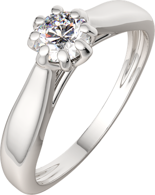 Кольцо из серебра ZORKA 0210438.ZZ (р.18.5, с фианитом)