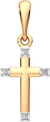 Подвеска из розового золота ZORKA 4D0044.14K.R.ZZ (с бриллиантами)