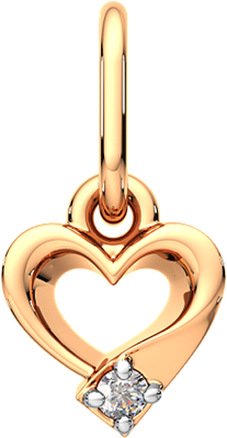 Подвеска из розового золота ZORKA 4D0083.14K.R.ZZ (с бриллиантом)
