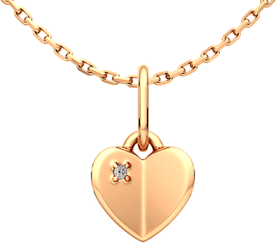 Колье из розового золота ZORKA 5D0044.14K.R (45см, с бриллиантом)