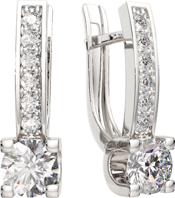 Серьги из серебра ZORKA 03101490.ZZ (с фианитами)