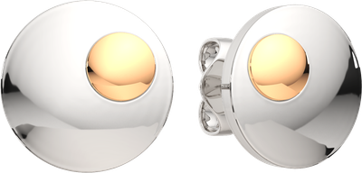 Серьги из серебра ZORKA 0300108.G14K (с золотой вставкой)