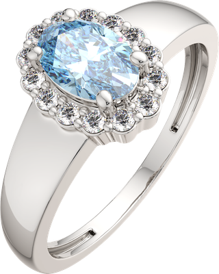 Кольцо из серебра ZORKA 02S4055.ZZ (р.17, с топазом и фианитами)