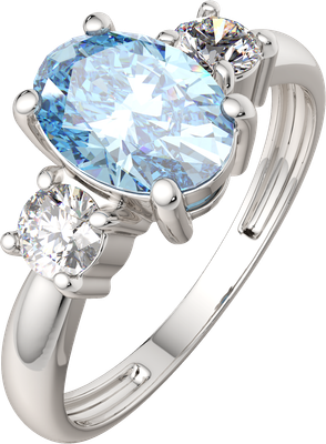 Кольцо из серебра ZORKA 02S4062.ZZ (р.17.5, с топазом и фианитами)