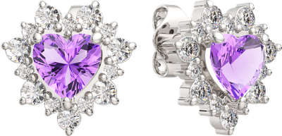 Серьги из серебра ZORKA 03S6066.ZZ (с аметистами и фианитами)