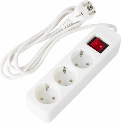 Удлинитель Sonnen PSW-183 / 513659 (1.8м, 3 розетки, белый)