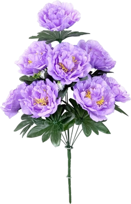Искусственный букет KlrBy Пионы с добавками / БС022лаванда