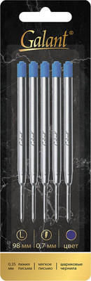 Набор шариковых стержней Galant 170388 (5шт, синий)